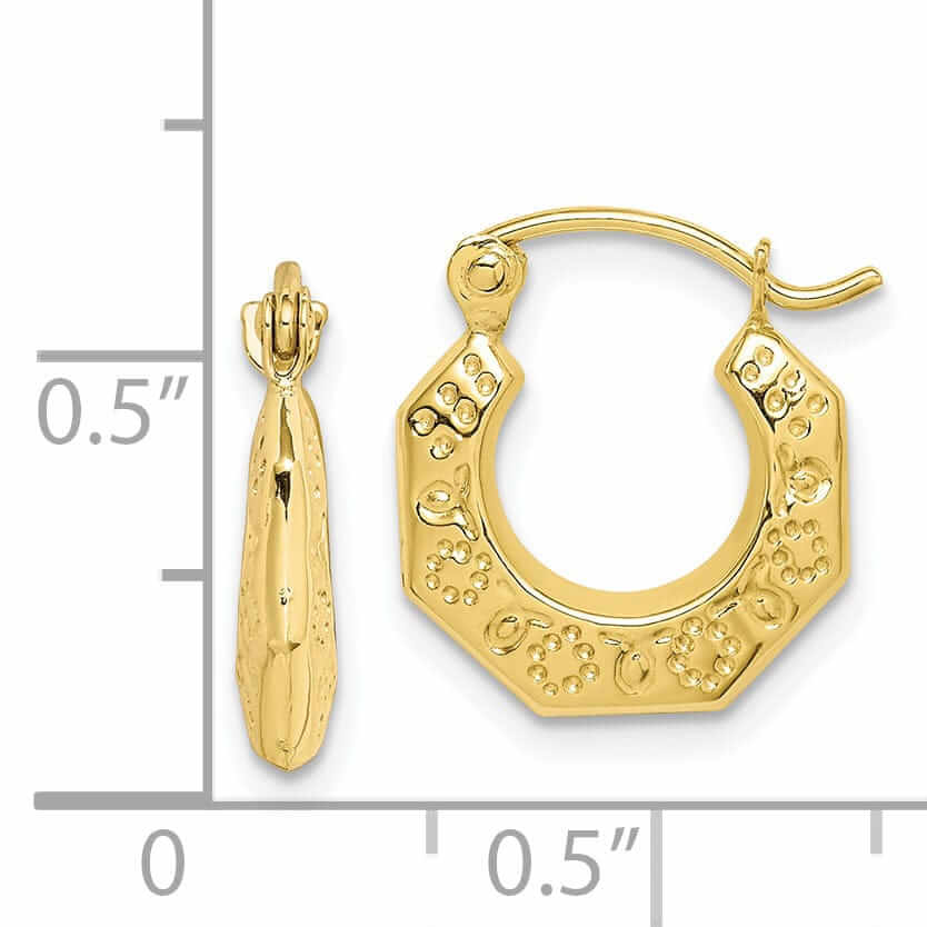 Lovely Rita's Earrings 10k Yellow Gold Polished Hollow Classic Earrings