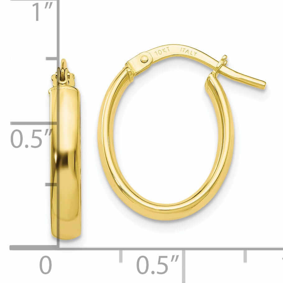 Lovely Rita's Earrings 10k Yellow Gold Polished Hoop Earrings