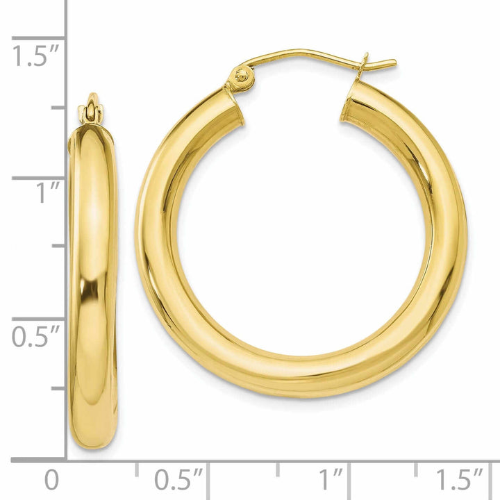 Lovely Rita's Earrings 10k Yellow Gold Polished Hoop Earrings