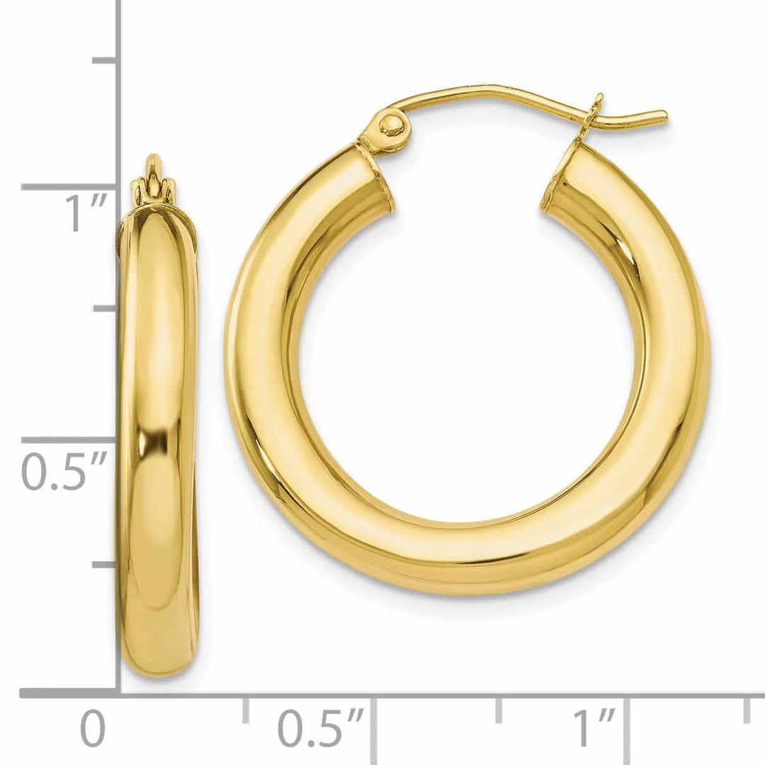 Lovely Rita's Earrings 10k Yellow Gold Polished Hoop Earrings