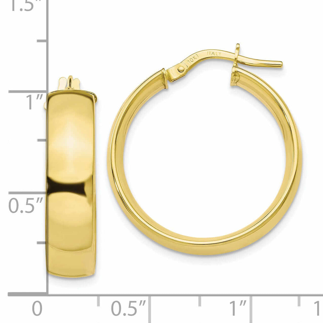 Lovely Rita's Earrings 10k Yellow Gold Polished Hoop Earrings