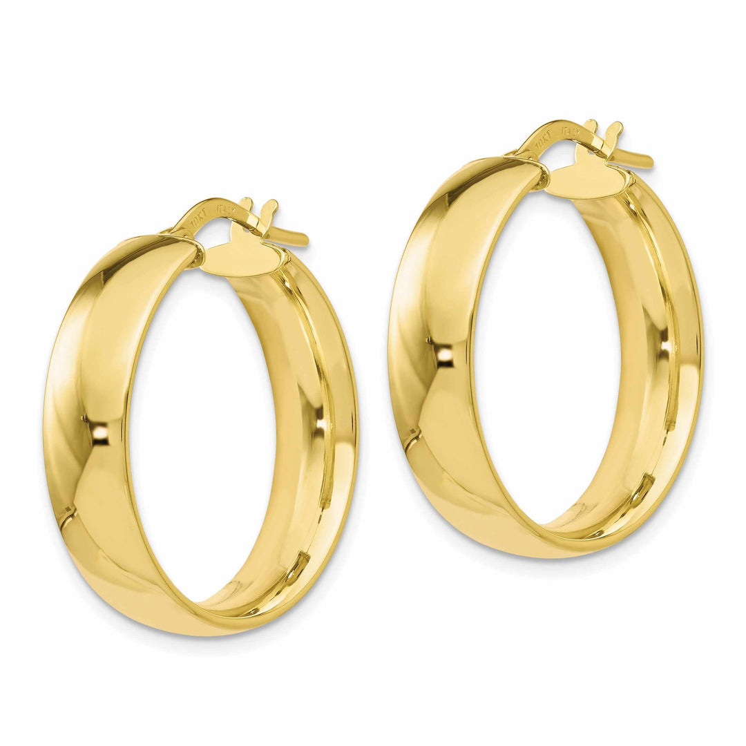 Lovely Rita's Earrings 10k Yellow Gold Polished Hoop Earrings