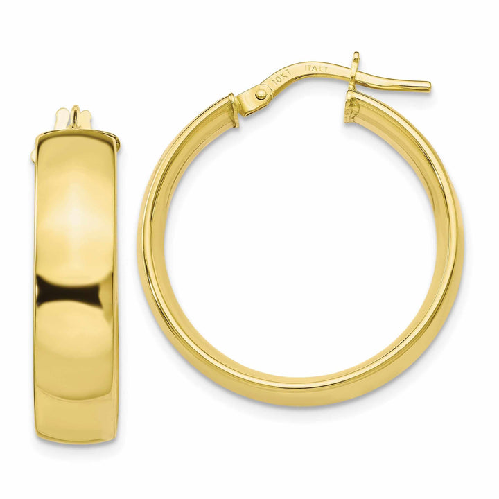 Lovely Rita's Earrings 10k Yellow Gold Polished Hoop Earrings