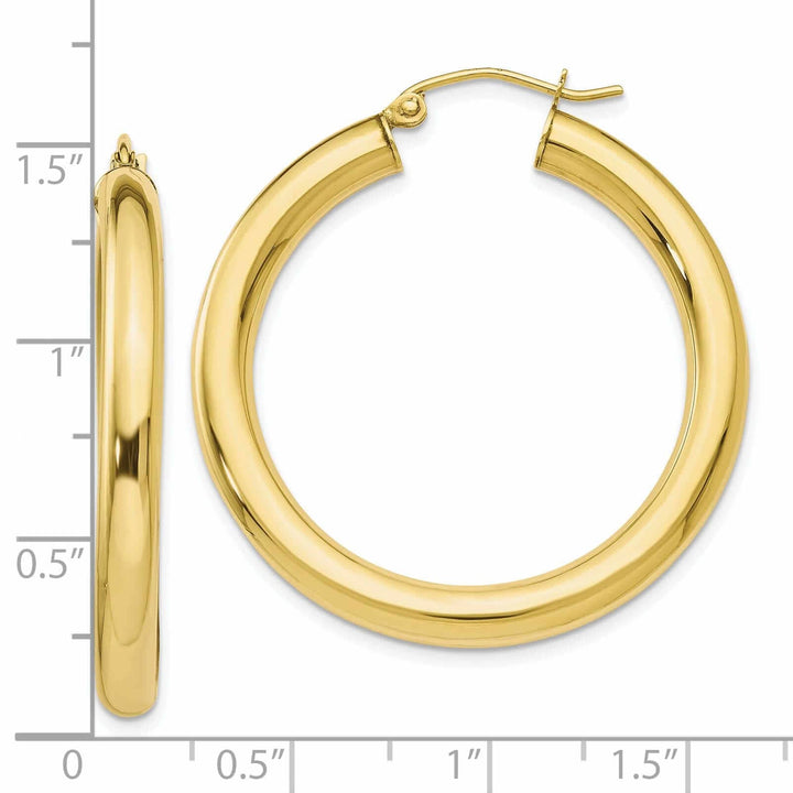 Lovely Rita's Earrings 10k Yellow Gold Polished Hoop Earrings