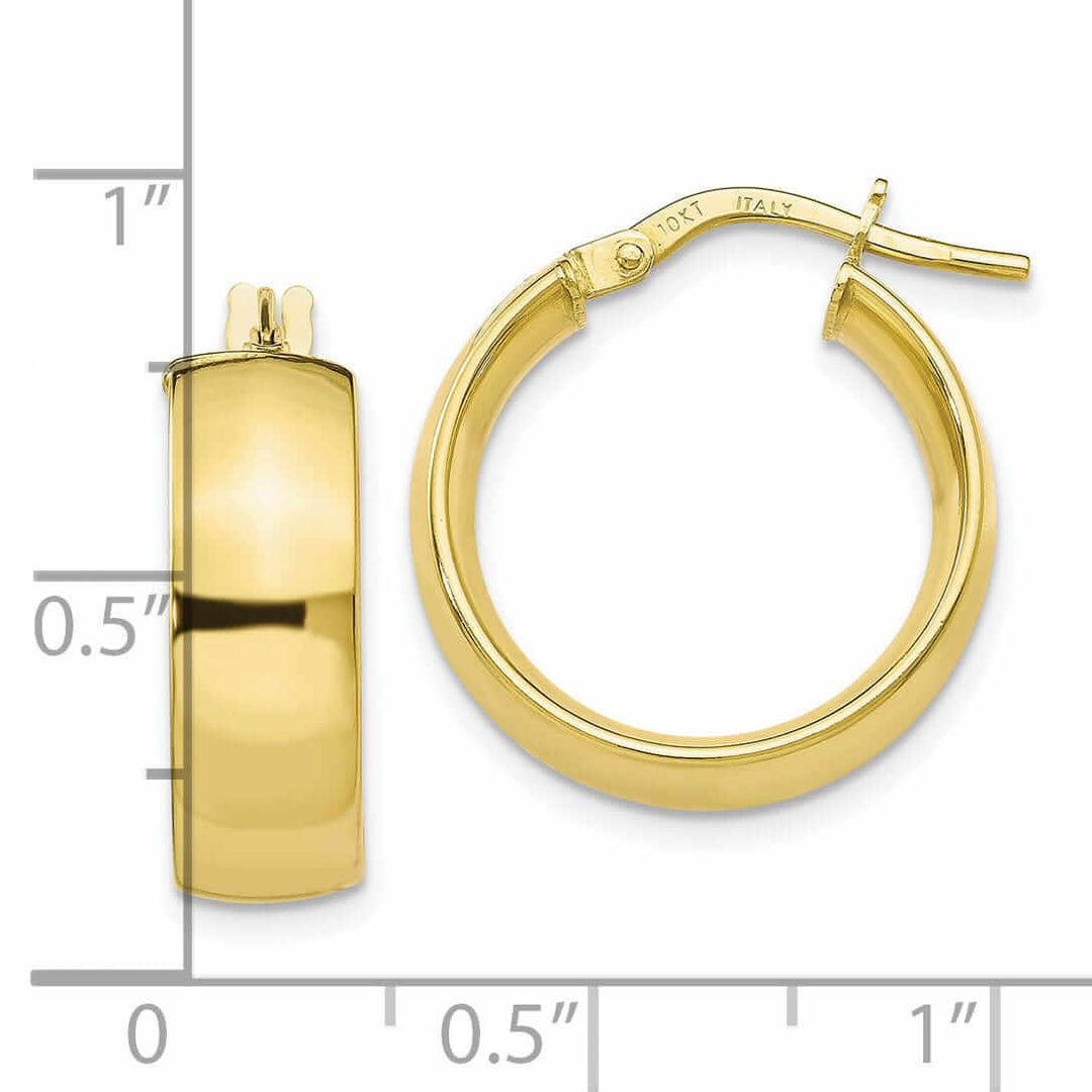 Lovely Rita's Earrings 10k Yellow Gold Polished Hoop Earrings
