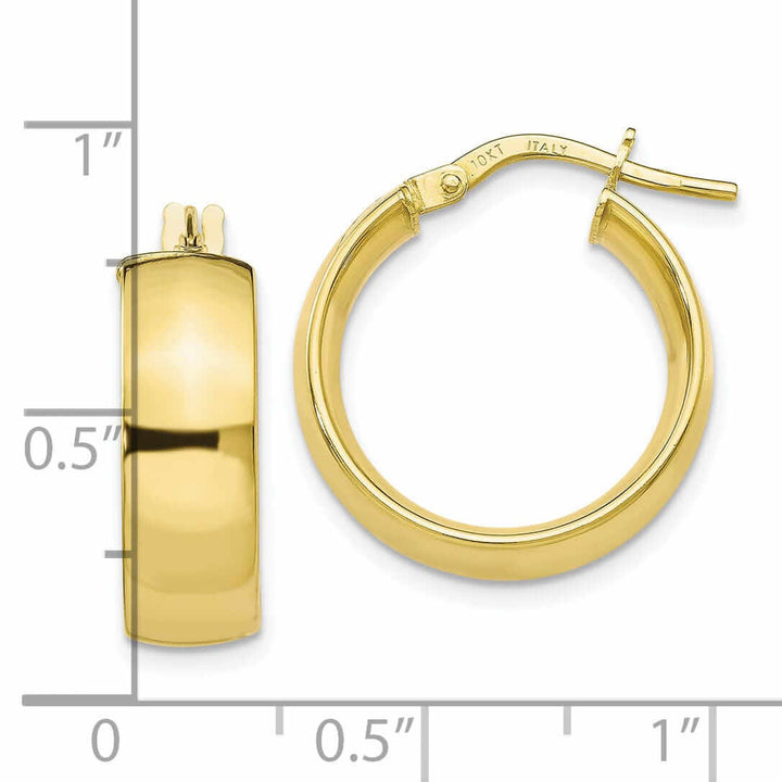 Lovely Rita's Earrings 10k Yellow Gold Polished Hoop Earrings