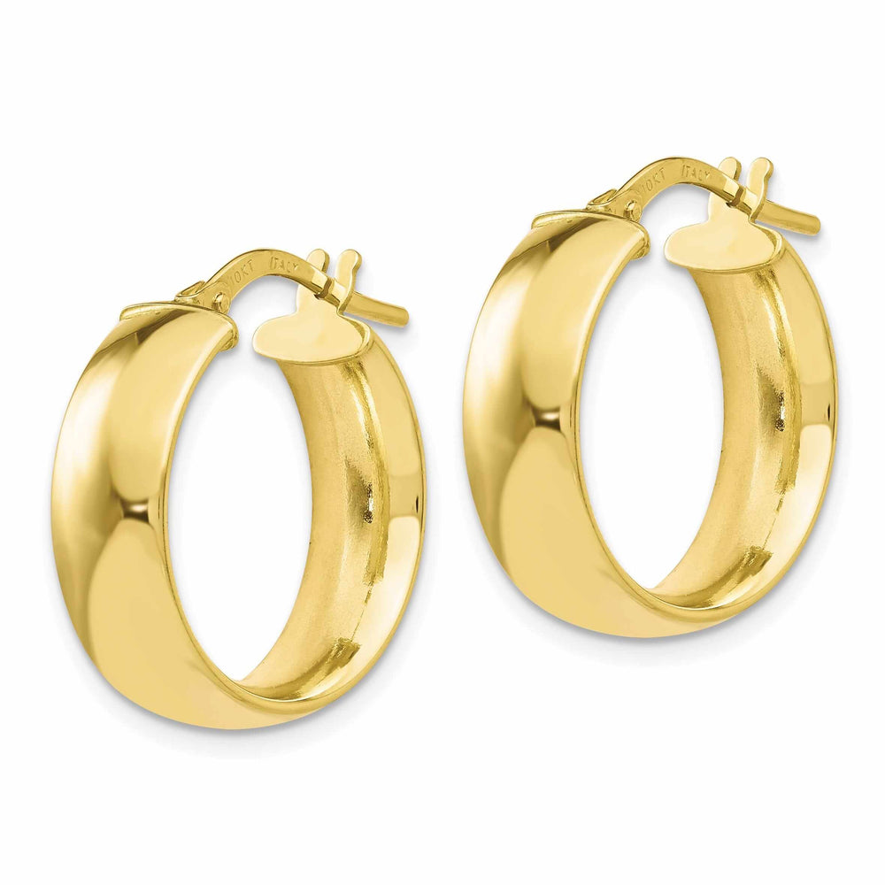 Lovely Rita's Earrings 10k Yellow Gold Polished Hoop Earrings