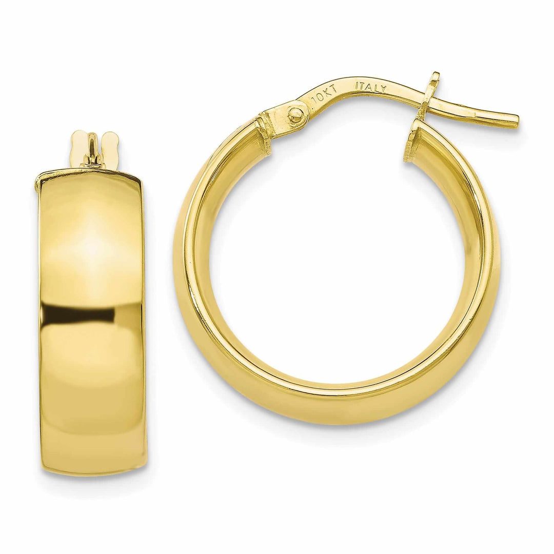 Lovely Rita's Earrings 10k Yellow Gold Polished Hoop Earrings
