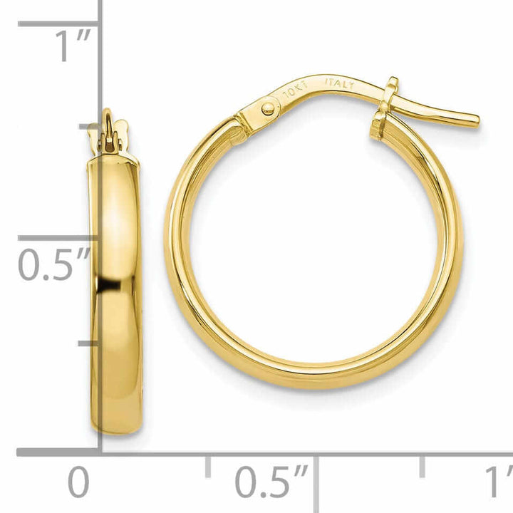 Lovely Rita's Earrings 10k Yellow Gold Polished Hoop Earrings