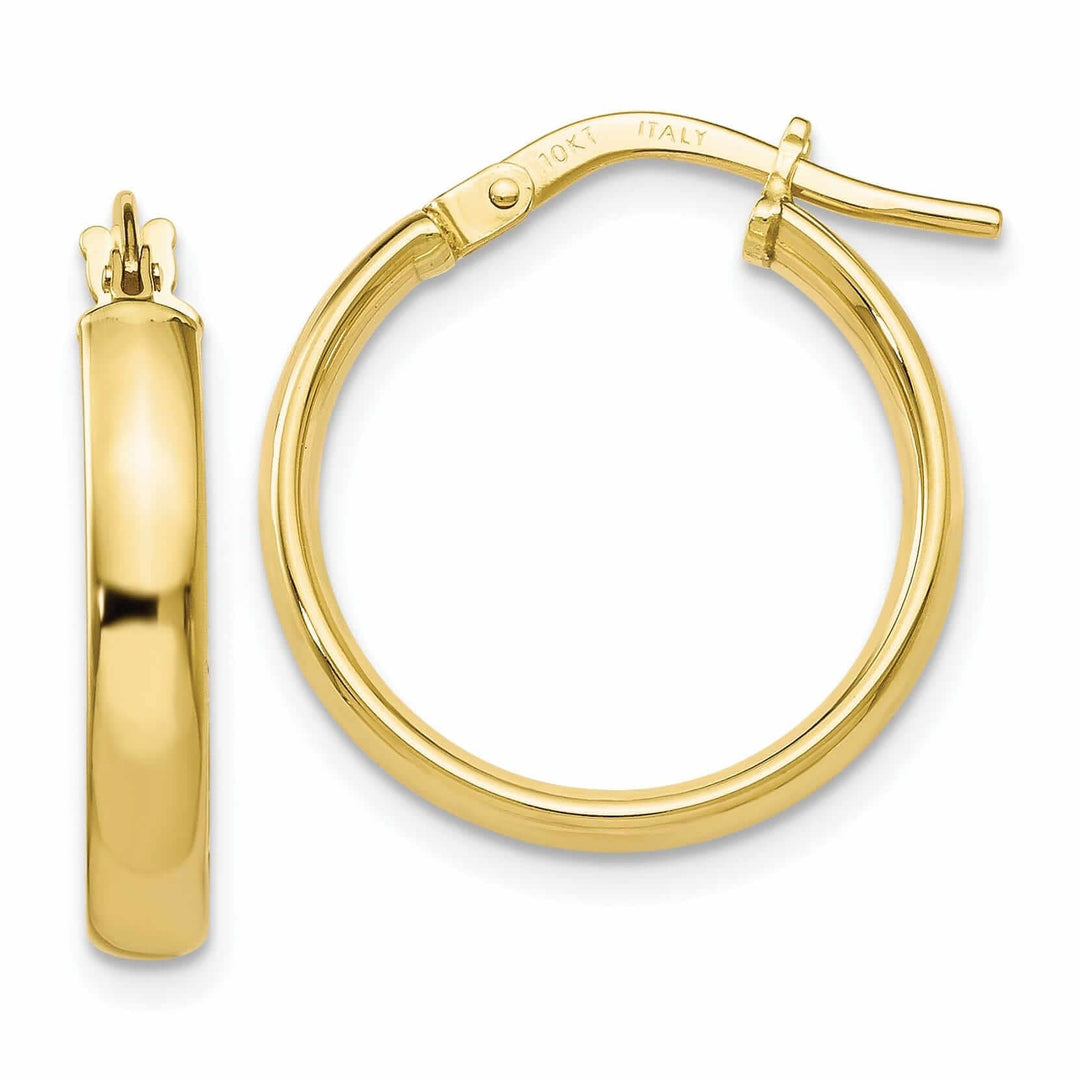Lovely Rita's Earrings 10k Yellow Gold Polished Hoop Earrings