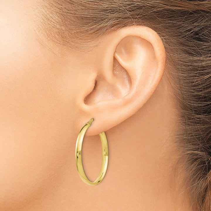 Lovely Rita's Earrings 10k Yellow Gold Polished Hoop Earrings