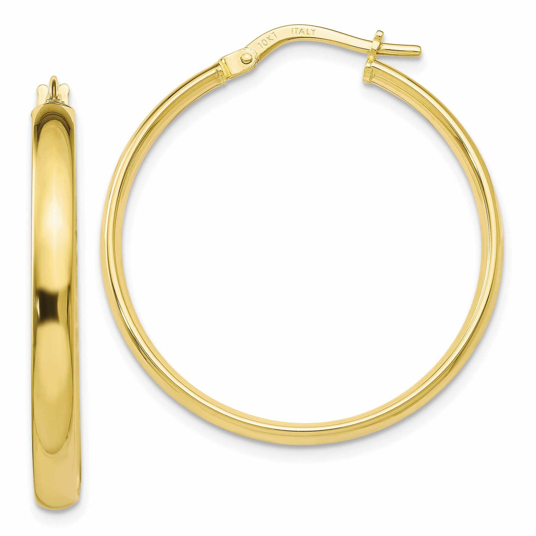 Lovely Rita's Earrings 10k Yellow Gold Polished Hoop Earrings