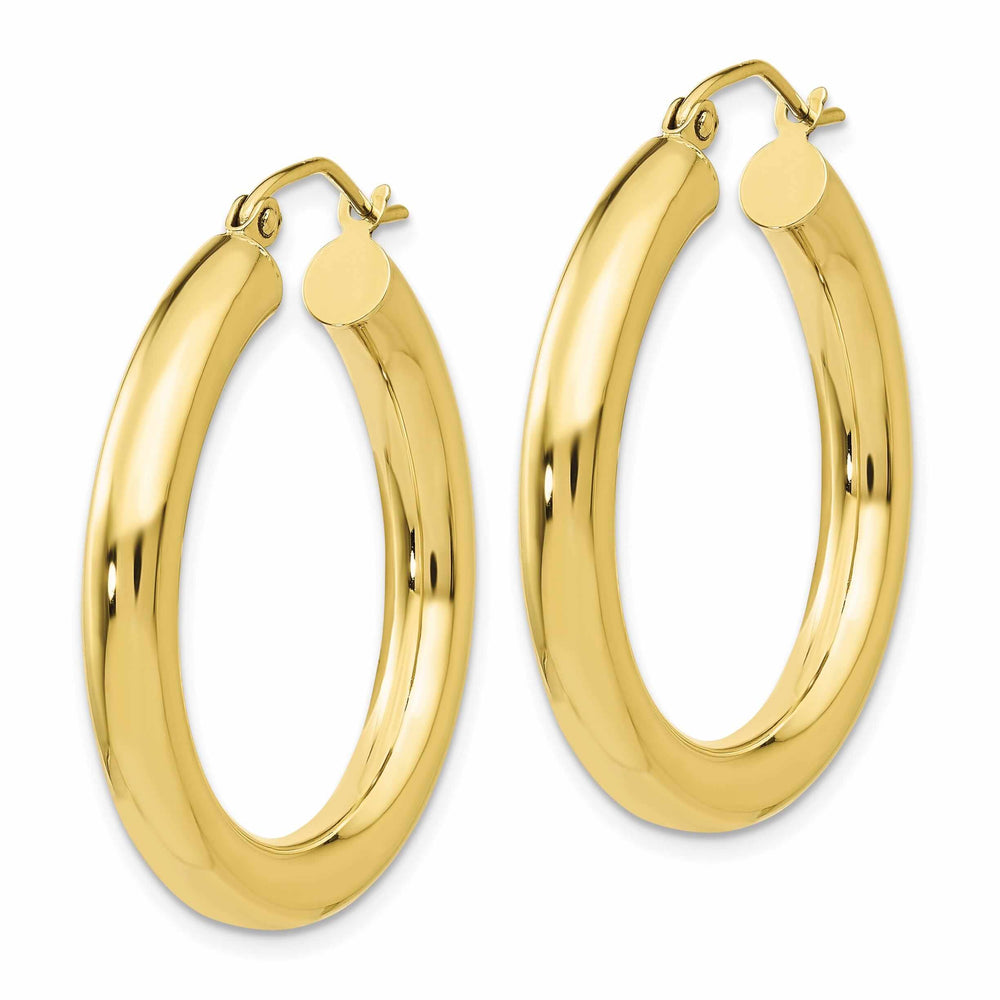Lovely Rita's Earrings 10k Yellow Gold Polished Tube Hoop Earrings