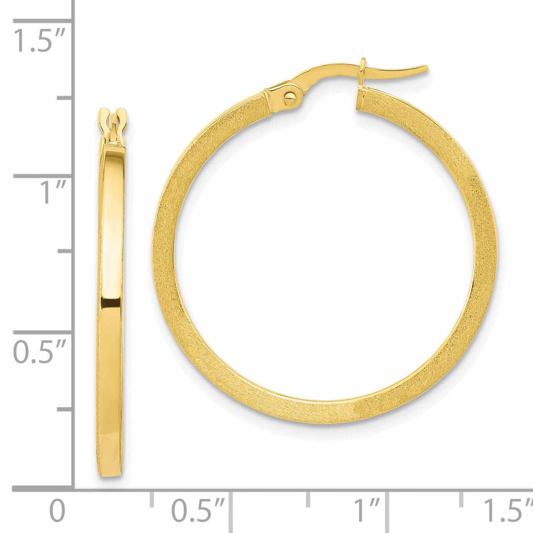 Lovely Rita's Earrings 10k Yellow Gold Round Hoop Earrings