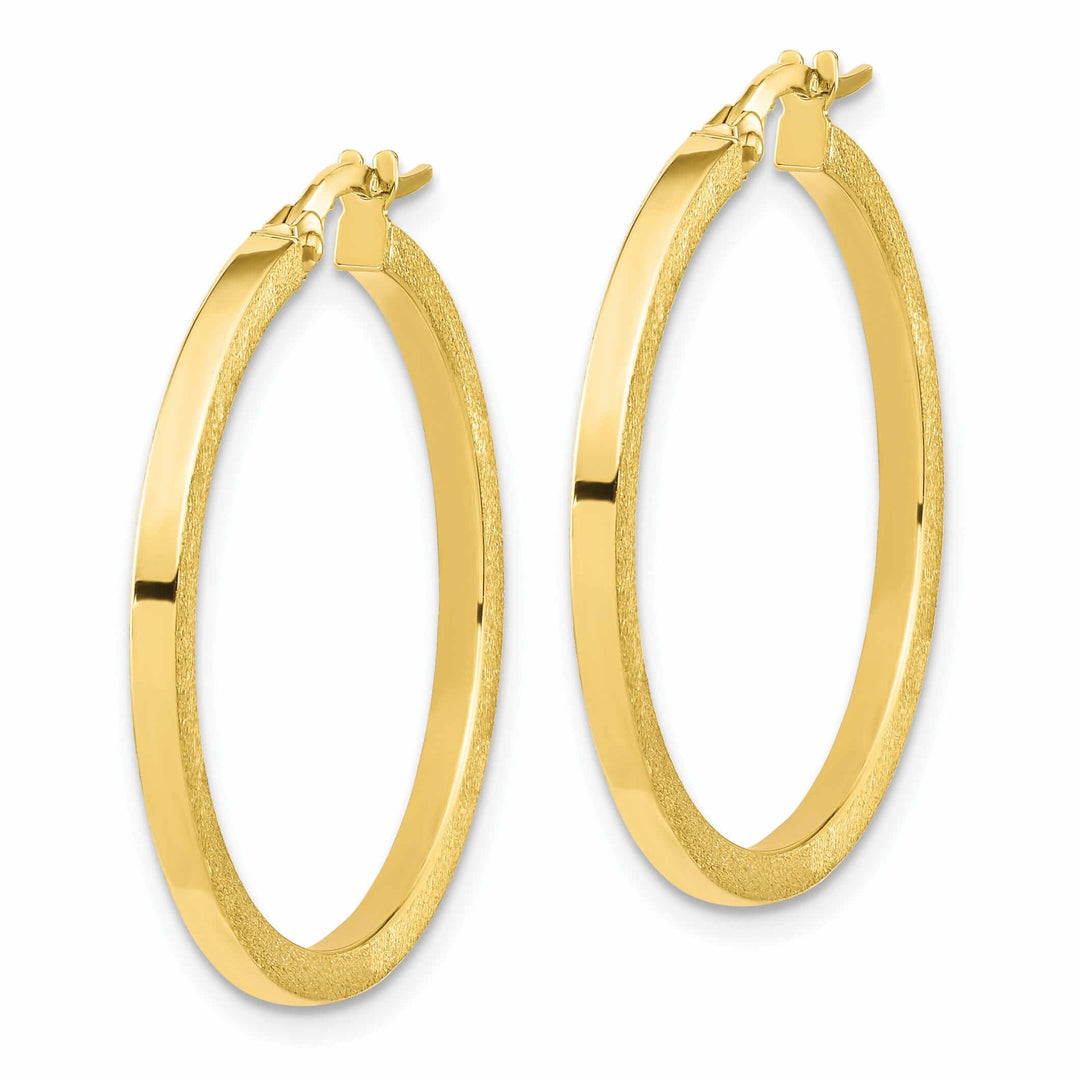 Lovely Rita's Earrings 10k Yellow Gold Round Hoop Earrings