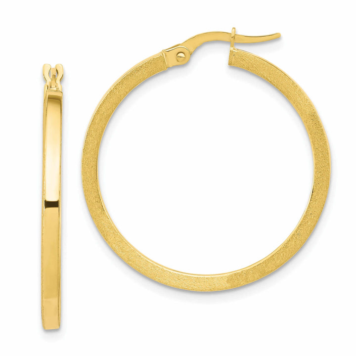 Lovely Rita's Earrings 10k Yellow Gold Round Hoop Earrings