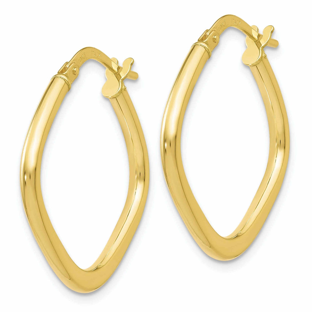 Lovely Rita's Earrings 10k Yellow Gold Square Hoop Earrings