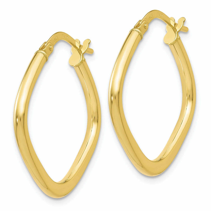 Lovely Rita's Earrings 10k Yellow Gold Square Hoop Earrings