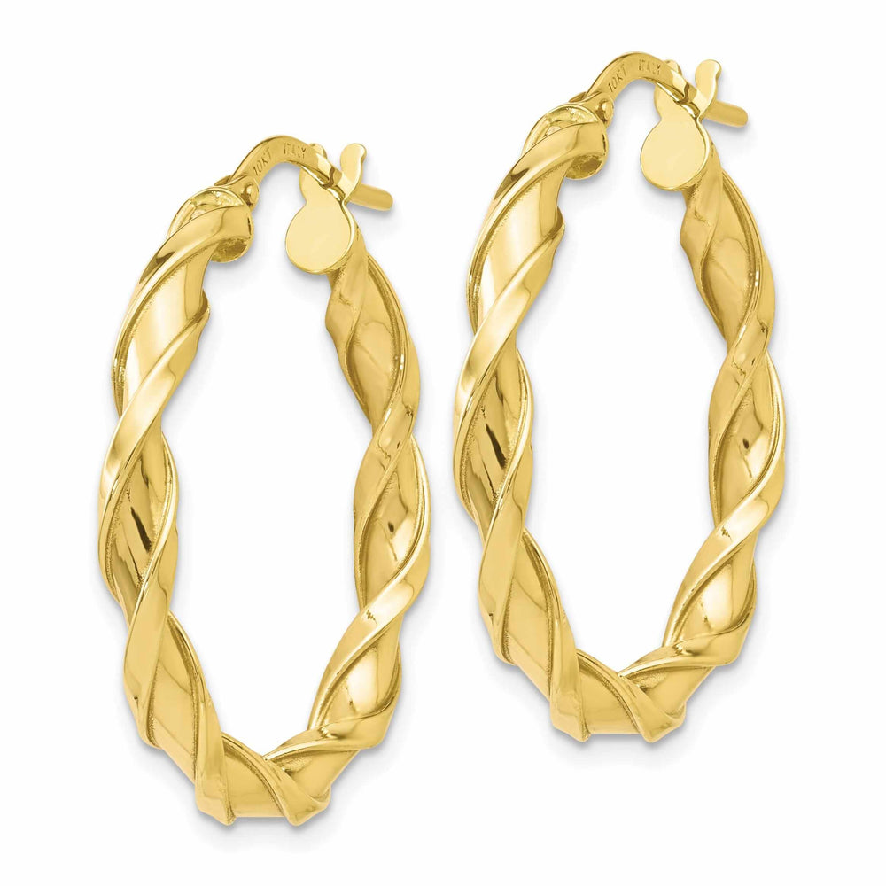 Lovely Rita's Earrings 10k Yellow Gold Twisted Hoop Earrings