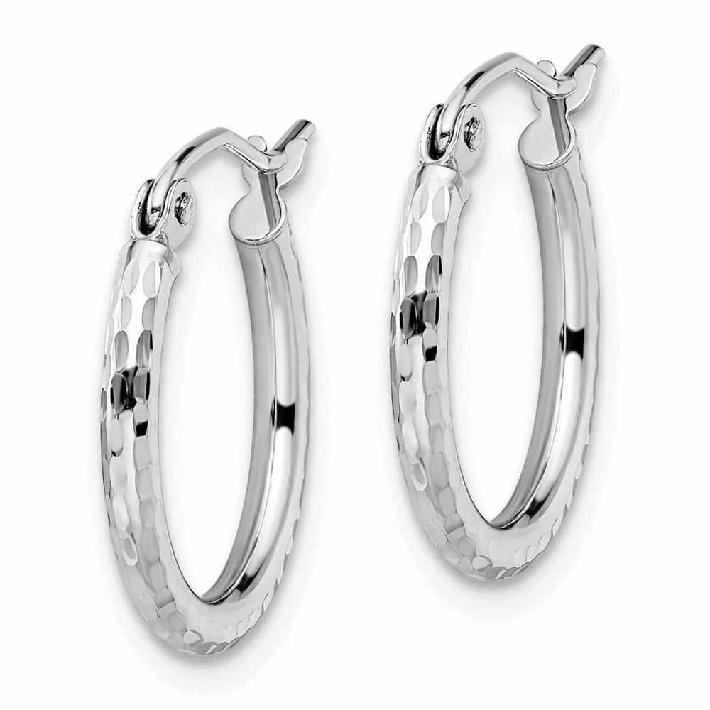 Lovely Rita's Earrings 10kt White Gold D.C Hinged Hoop Earrings
