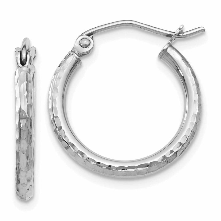 Lovely Rita's Earrings 10kt White Gold D.C Hinged Hoop Earrings