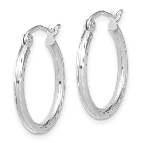 Lovely Rita's Earrings 10kt White Gold D.C Hinged Hoop Earrings