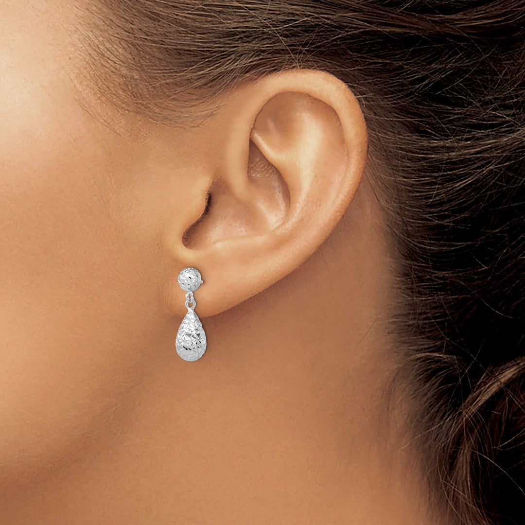 Lovely Rita's Earrings 10kt White Gold D.C Post Dangle Earrings