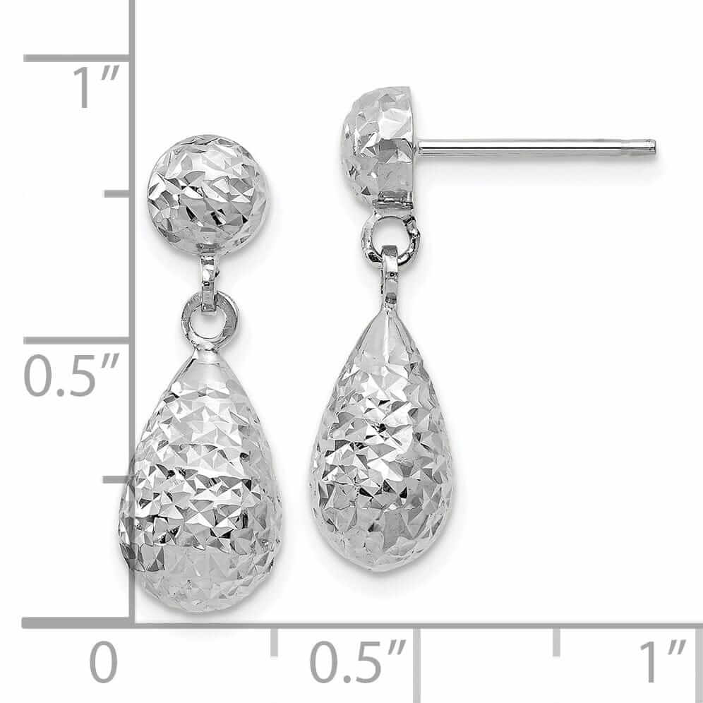 Lovely Rita's Earrings 10kt White Gold D.C Post Dangle Earrings