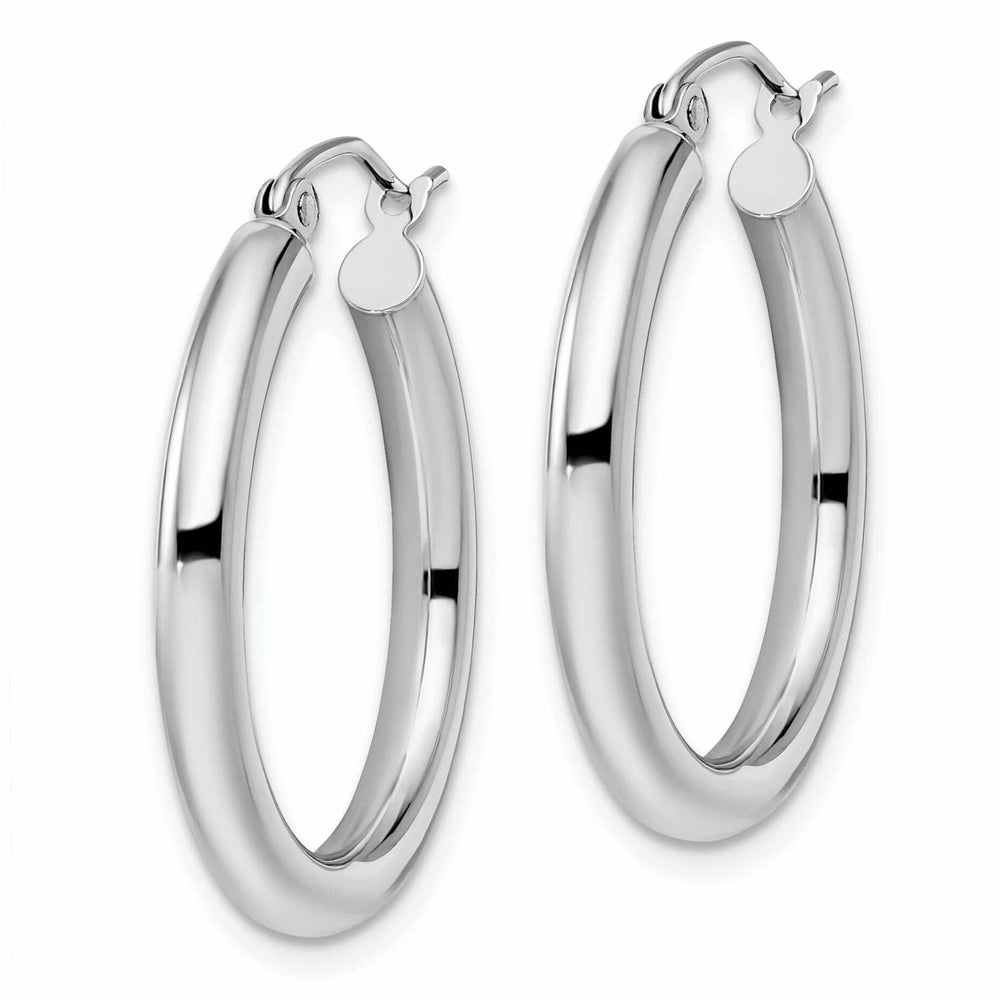 Lovely Rita's Earrings 10kt White Gold Polished Hinged Hoop Earrings