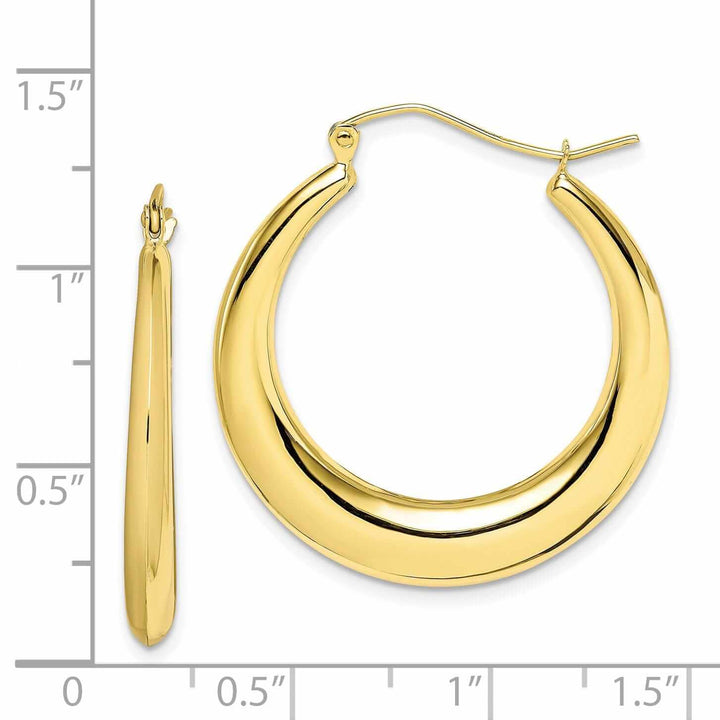 Lovely Rita's Earrings 10KT Yellow Gold Classic Polished Hoop Earrings