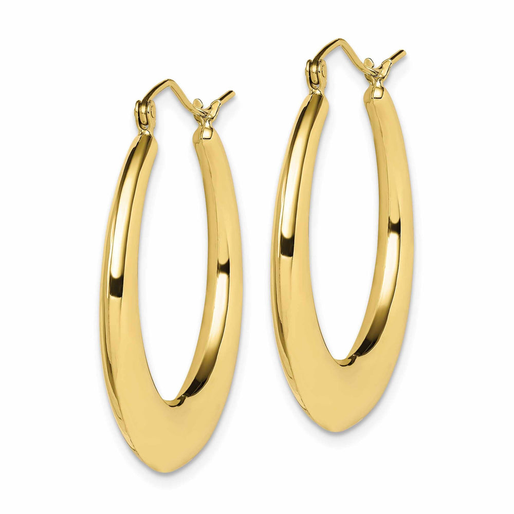 Lovely Rita's Earrings 10KT Yellow Gold Classic Polished Hoop Earrings