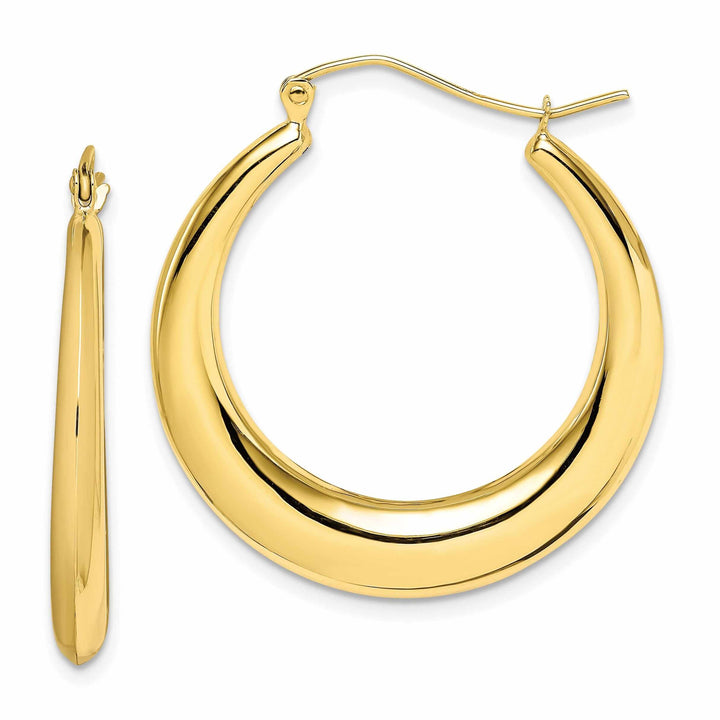 Lovely Rita's Earrings 10KT Yellow Gold Classic Polished Hoop Earrings
