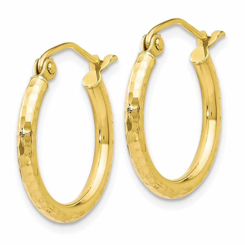 Lovely Rita's Earrings 10kt Yellow Gold D.C Hinged Hoop Earrings