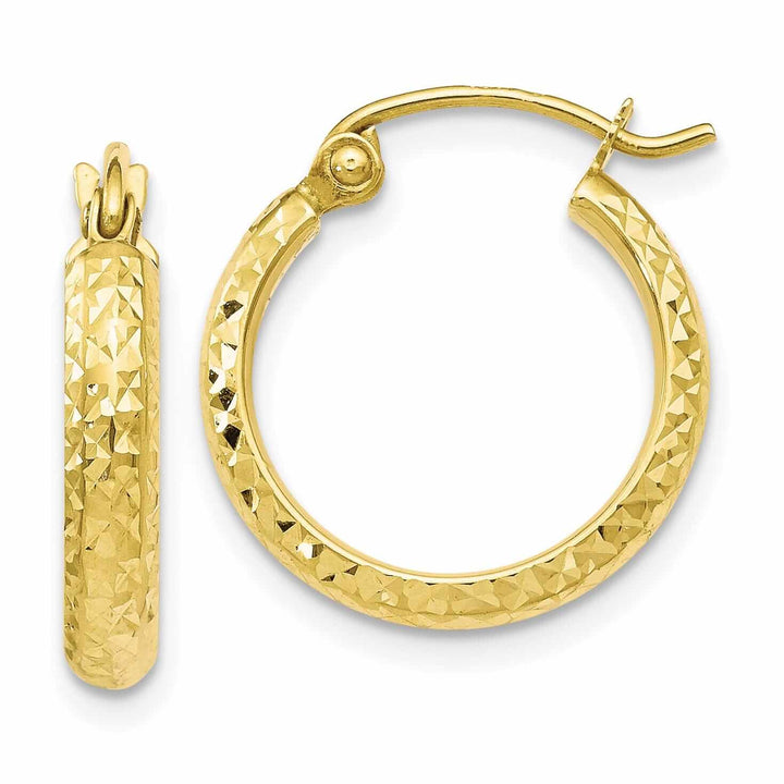 Lovely Rita's Earrings 10kt Yellow Gold D.C Hinged Hoop Earrings