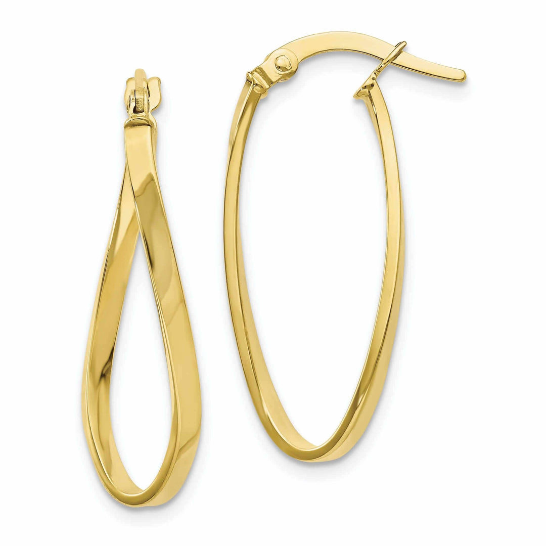 Lovely Rita's Earrings 10kt Yellow Gold Hinged Hoop Earrings