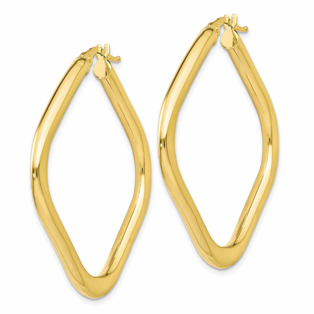 Lovely Rita's Earrings 10kt Yellow Gold Large Square Hoop Earrings