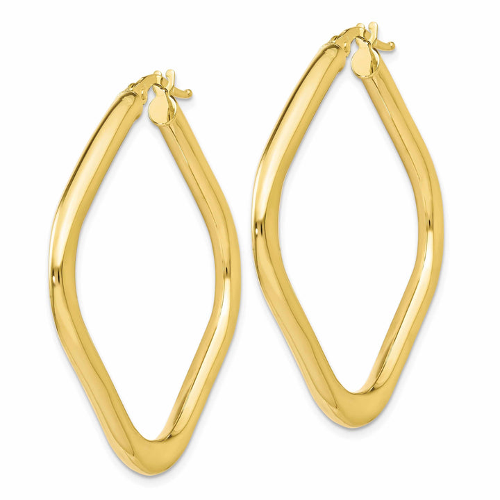 Lovely Rita's Earrings 10kt Yellow Gold Large Square Hoop Earrings