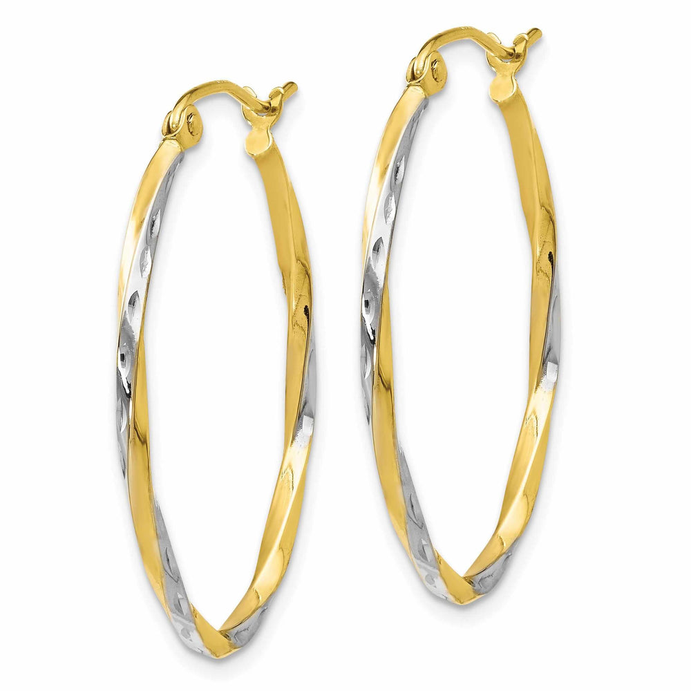 Lovely Rita's Earrings 10kt Yellow Gold Oval Hinged Hoop Earrings