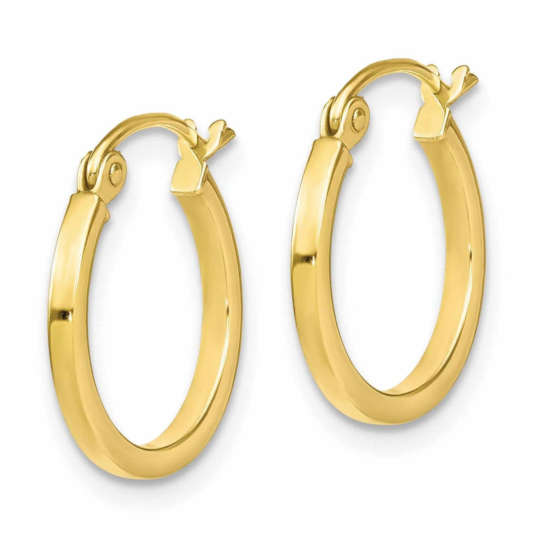 Lovely Rita's Earrings 10kt Yellow Gold Polished Hinged Hoop Earrings