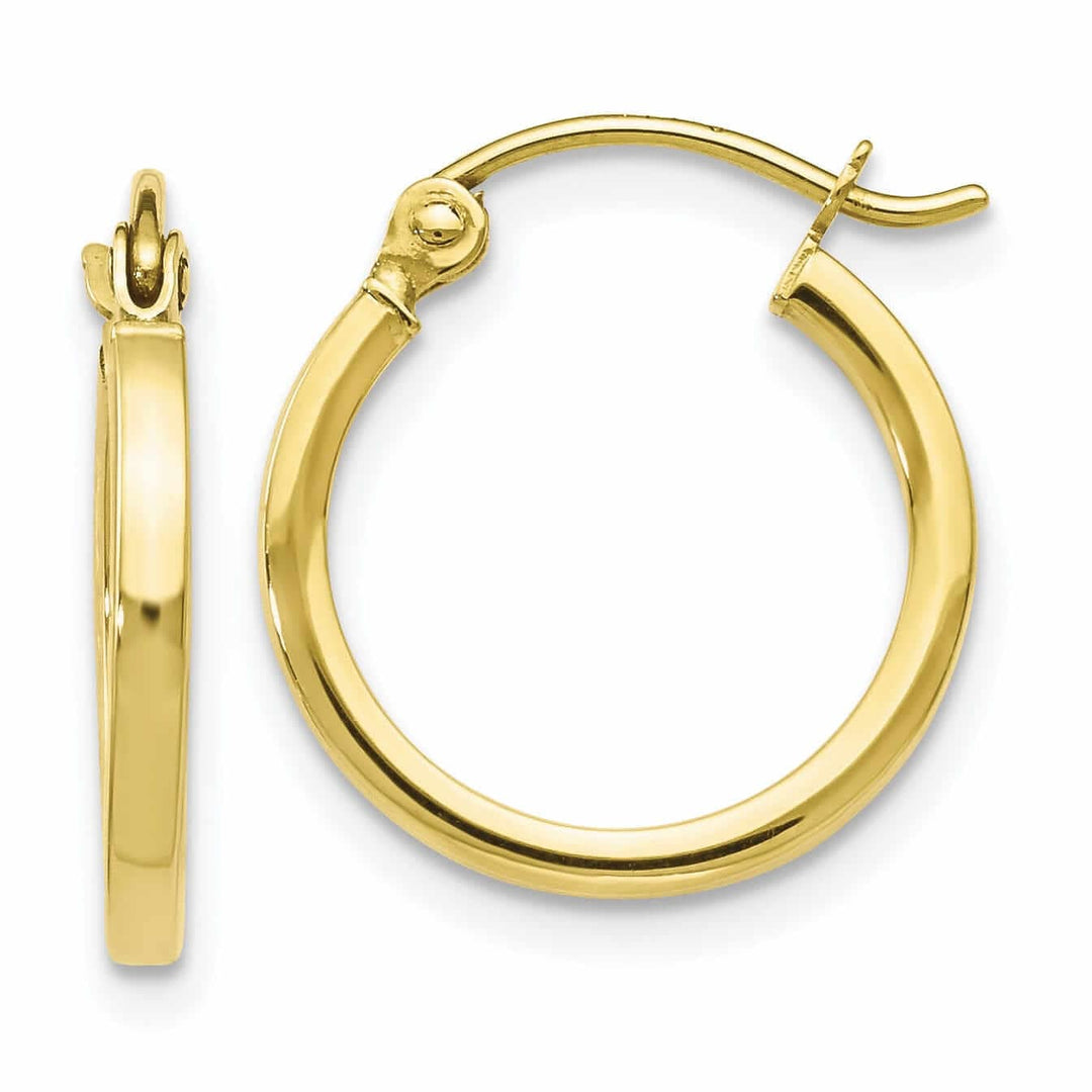 Lovely Rita's Earrings 10kt Yellow Gold Polished Hinged Hoop Earrings