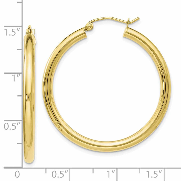 Lovely Rita's Earrings 10kt Yellow Gold Polished Hinged Hoop Earrings