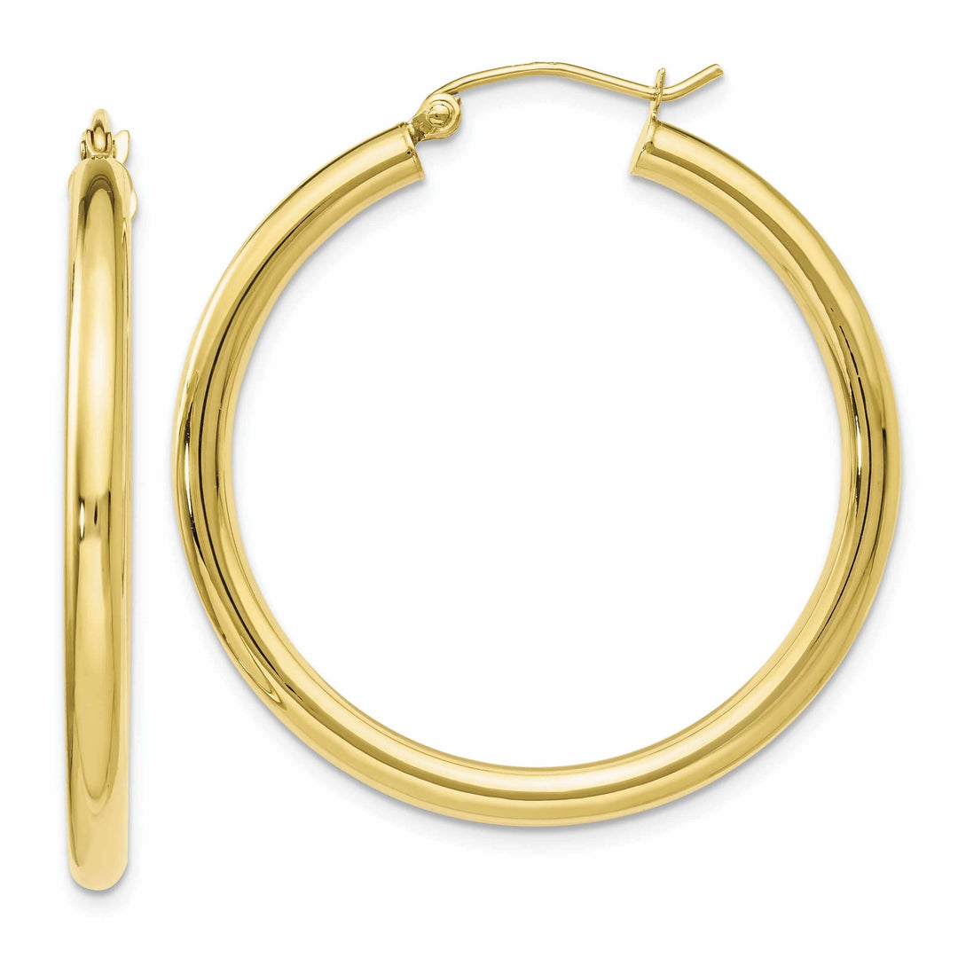 Lovely Rita's Earrings 10kt Yellow Gold Polished Hinged Hoop Earrings