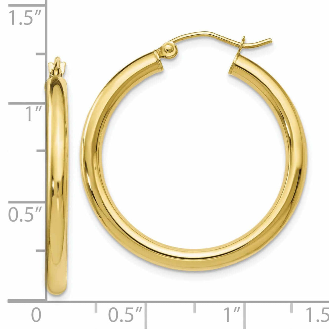Lovely Rita's Earrings 10kt Yellow Gold Polished Hinged Hoop Earrings