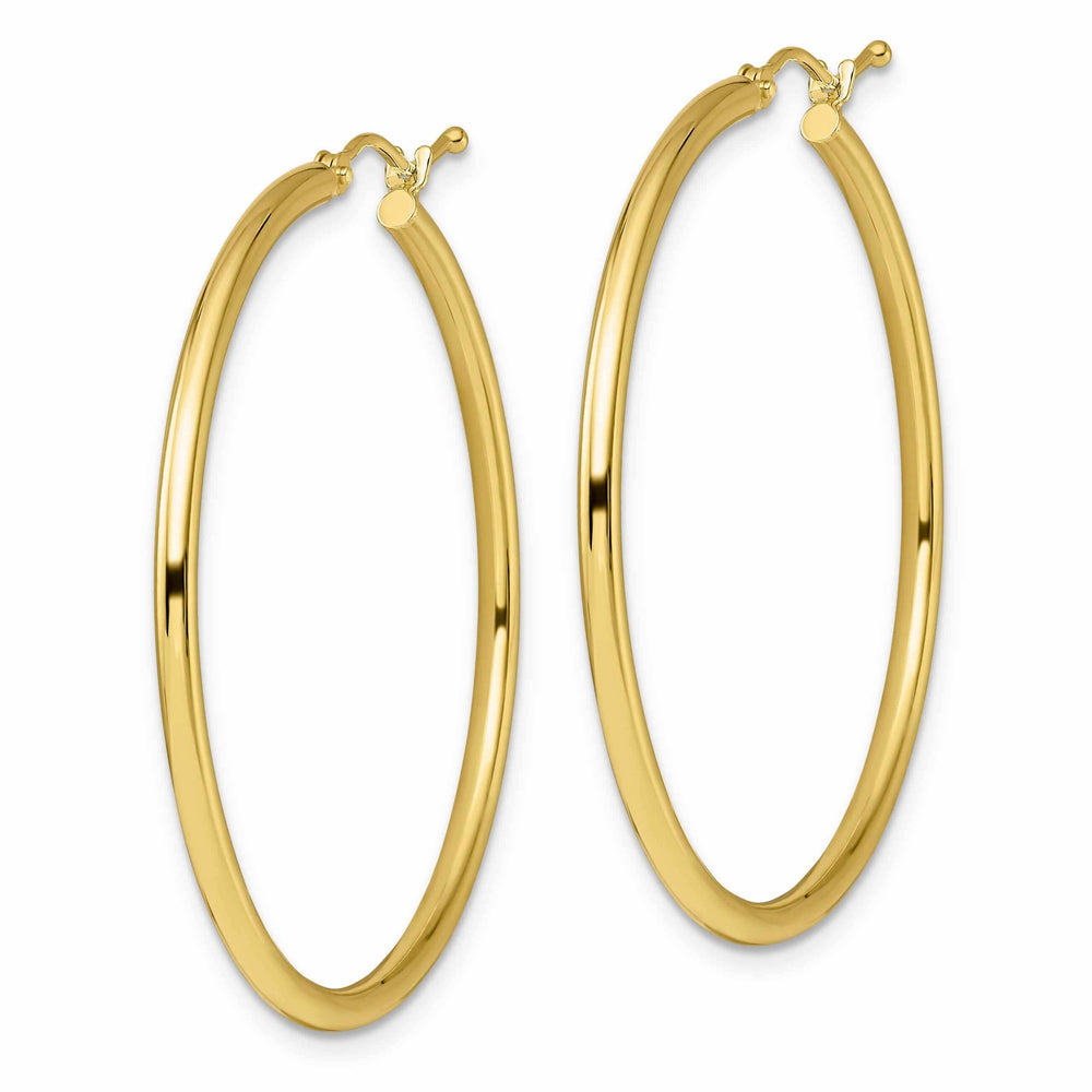 Lovely Rita's Earrings 10kt Yellow Gold Polished Hinged Hoop Earrings