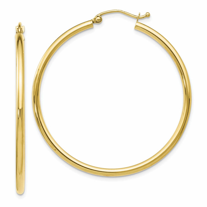 Lovely Rita's Earrings 10kt Yellow Gold Polished Hinged Hoop Earrings