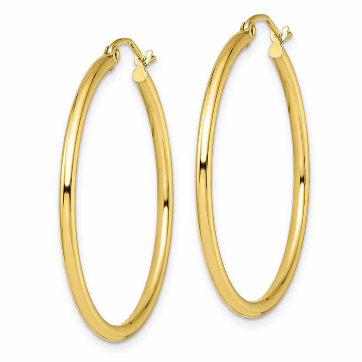 Lovely Rita's Earrings 10kt Yellow Gold Polished Hinged Hoop Earrings