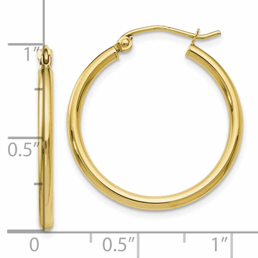 Lovely Rita's Earrings 10kt Yellow Gold Polished Hinged Hoop Earrings