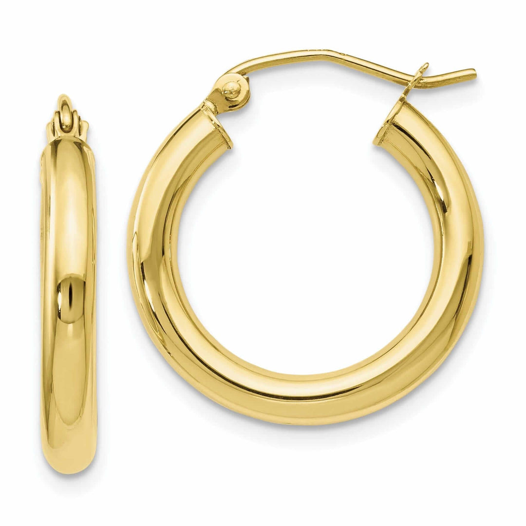 Lovely Rita's Earrings 10kt Yellow Gold Polished Hinged Hoop Earrings