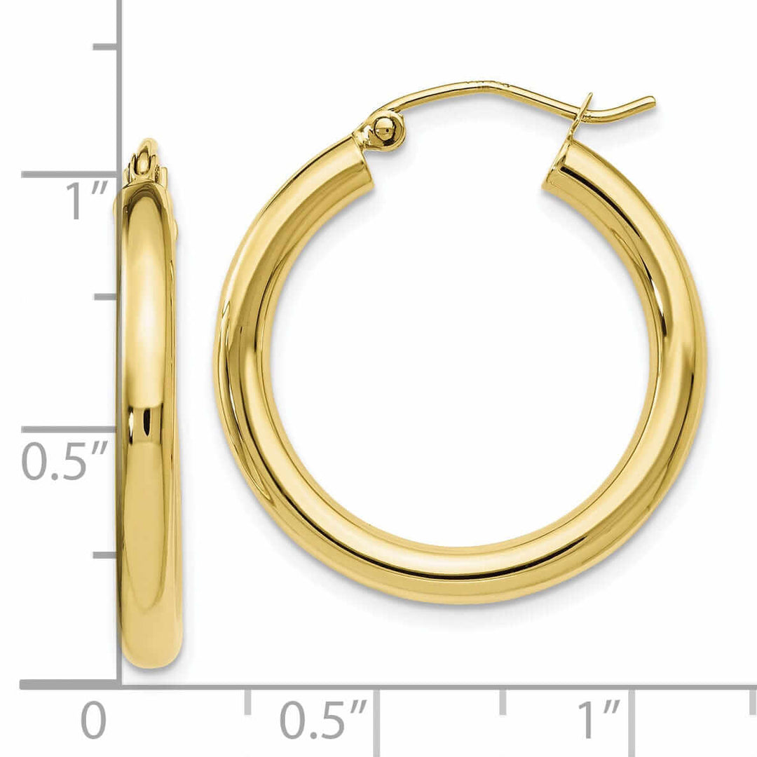 Lovely Rita's Earrings 10kt Yellow Gold Polished Hinged Hoop Earrings
