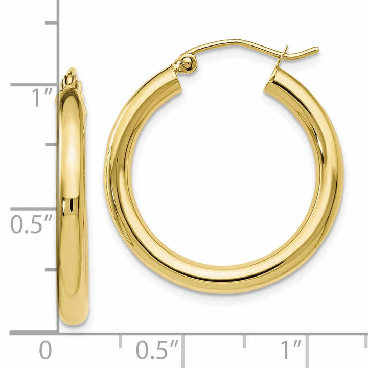 Lovely Rita's Earrings 10kt Yellow Gold Polished Hinged Hoop Earrings